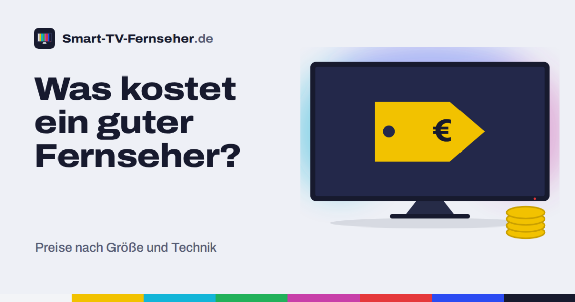 Grafik zum Thema: Was kostet ein guter Fernseher? Preise nach Größe und Technik